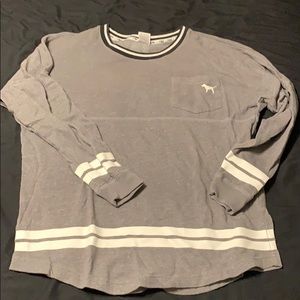 PINK Grey Boyfriend Sweater